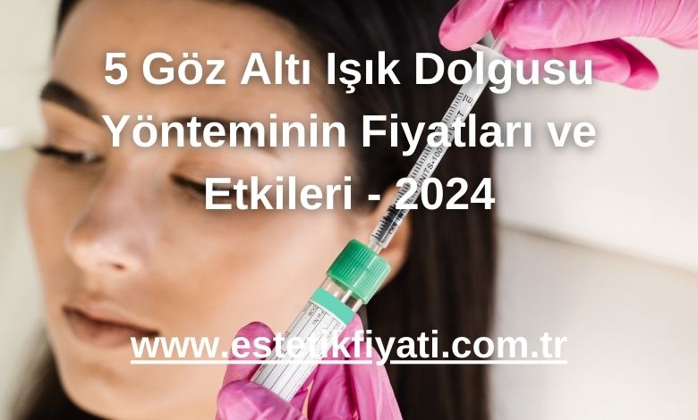 PRP (Platelet Rich Plasma) ile Göz Altı Işık Dolgusu